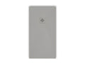 Receveur de douche 70x140 cm extra plat PURE en résine surface ardoisée gris Grille grise SEIO85533