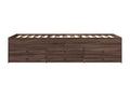 Lit de jour et tiroirs chêne marron 90x190 cm bois d'ingénierie JCQU41964