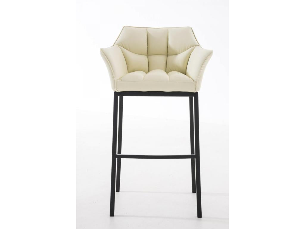 Tabouret de bar - Similicuir / Métal - Crème - Dekonao ZXSU86512
