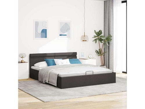 Cadre de lit à rangement hydraulique sans matelas 160x200 cm RDXH45489