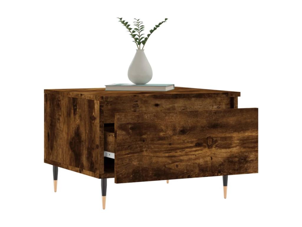 Tables basses 2 pièces chêne fumé 50x46x35 cm bois d'ingénierie ZFLW97114