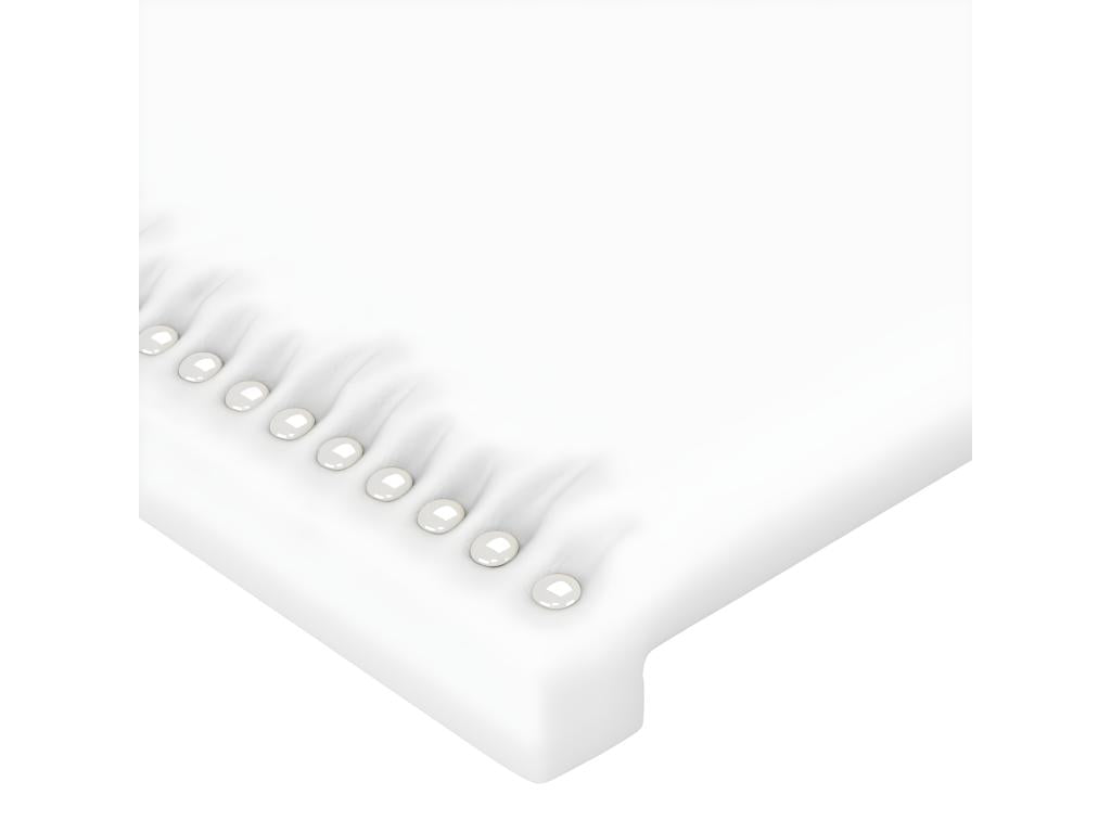 Tête de lit à LED Blanc 180x5x118/128 cm Similicuir BQSX36829
