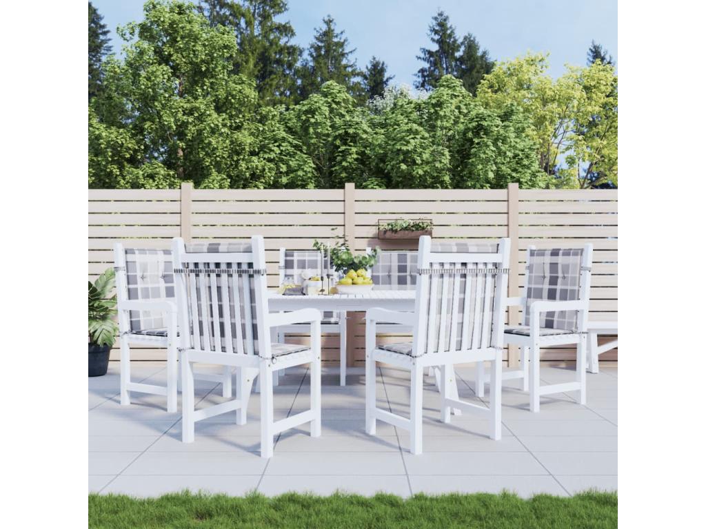 Coussins de chaise de jardin à dossier bas lot de 6 NJYH63295