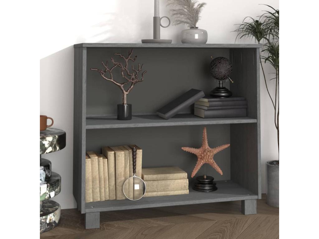 Buffet Gris foncé 85x35x80 Bois massif de pin 2 ARSV90289