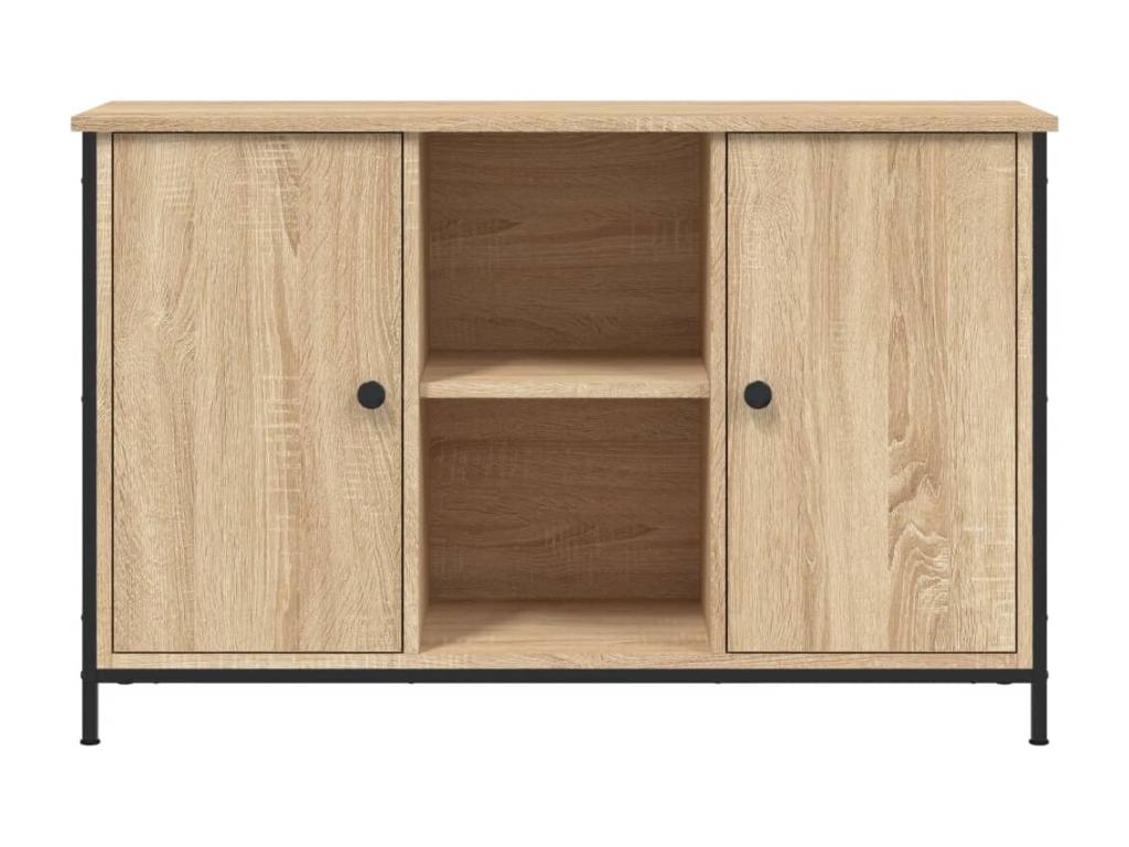 Meuble TV chêne Dekonao 100x35x65 cm bois d'ingénierie GKMA90899