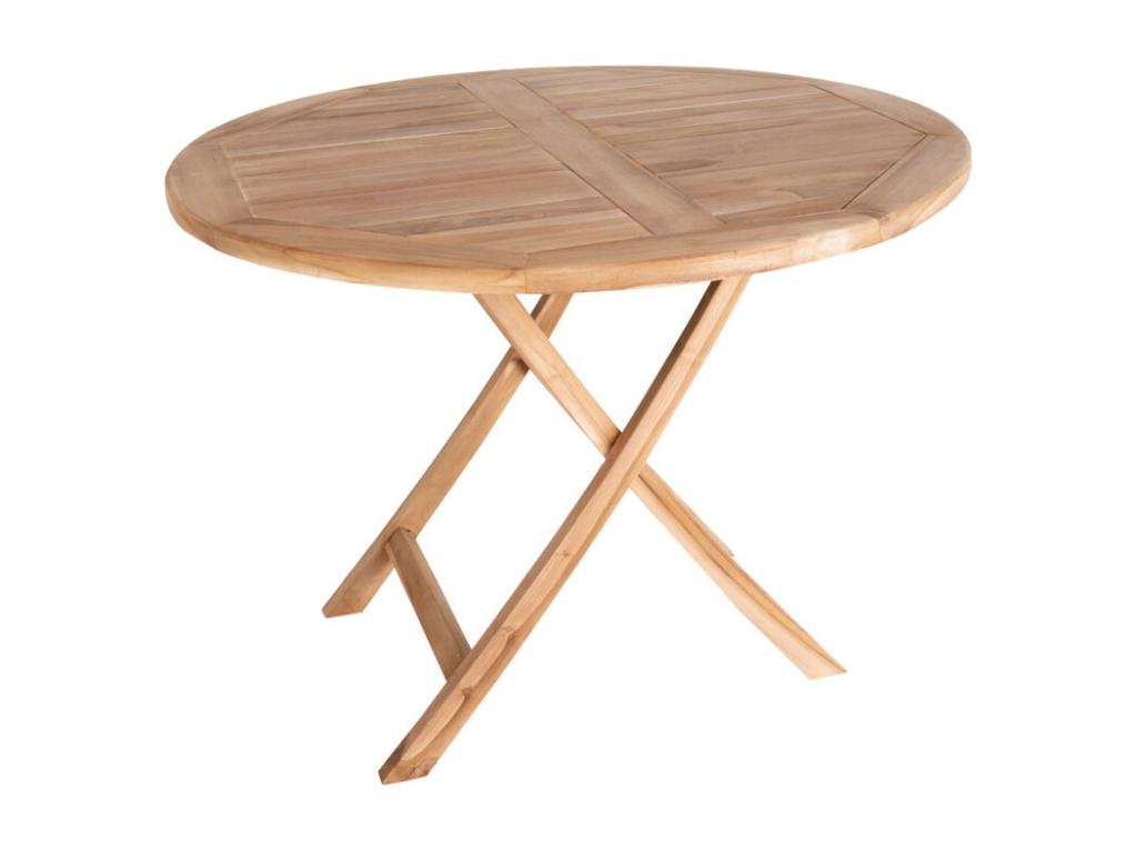Dekonao - Table à manger de jardin 100cm en teck ZTGO92642