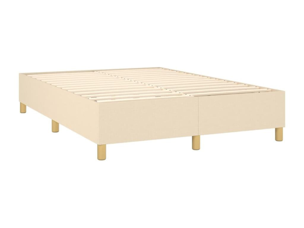Lit à sommier tapissier avec matelas Crème 140x200 cm Tissu YOLH58411