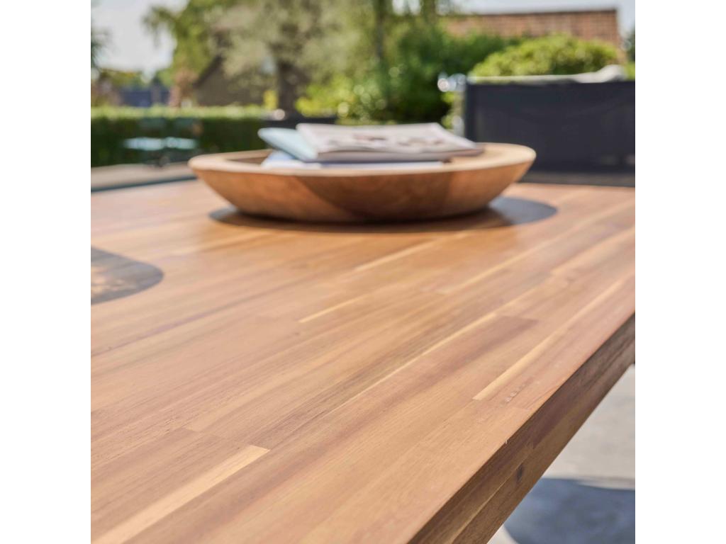 Table de jardin en Dekonao et aluminium avec 10 fauteuils EIVX06315