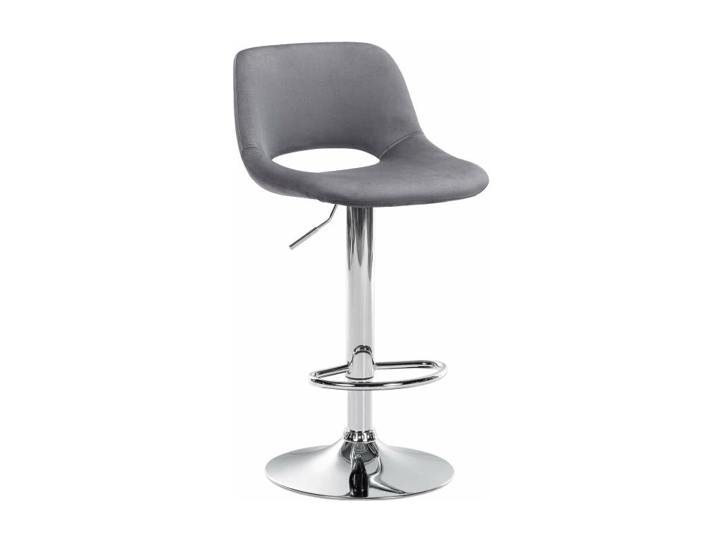 Tabouret de bar chaise métal gris 42x46x86 cm 10 0004595 DQJF33277