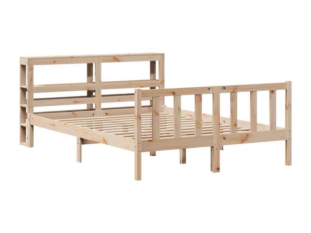 Cadre de lit sans matelas 140x200 cm bois massif de pin IZLC45903