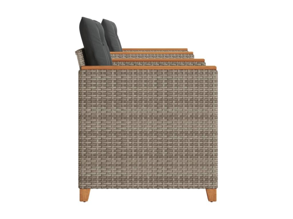 Ensemble de Dekonao 3 pcs et coussins résine gris tressée Dekonao BPQF25390