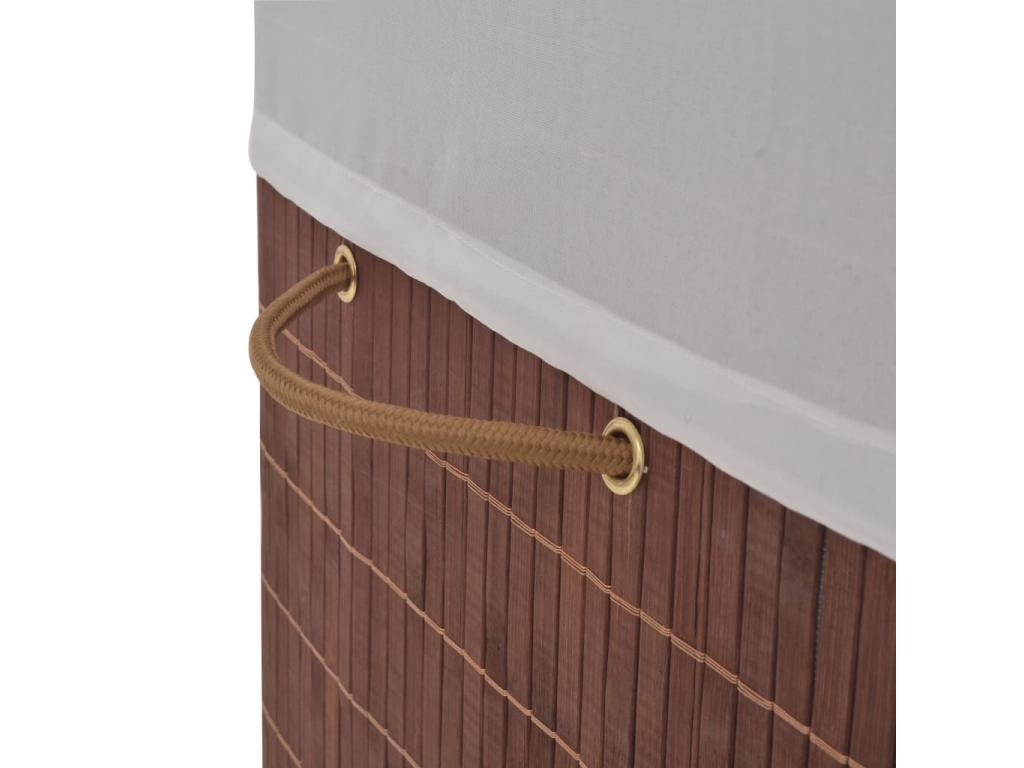 Panier à linge rectangulaire Dekonao Marron 2 BHFK81883