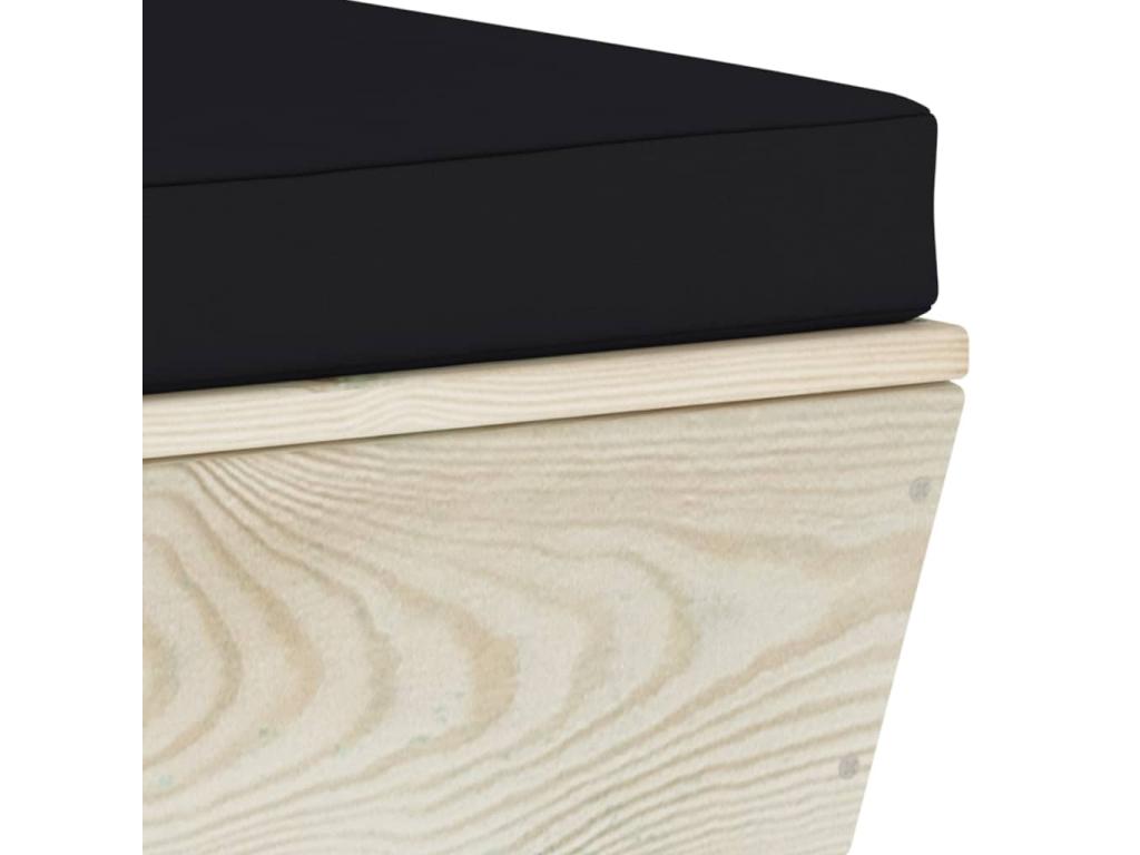 Canapé palette à 2 places de jardin avec coussins Bois d'épicéa 11 JTBX72963