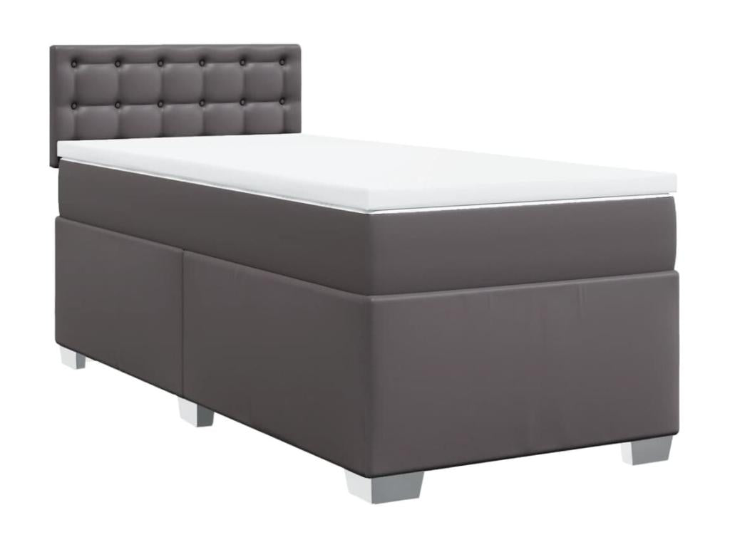 Sommier à Dekonao de lit avec matelas Gris 90x190 cm Similicuir XGIY52461