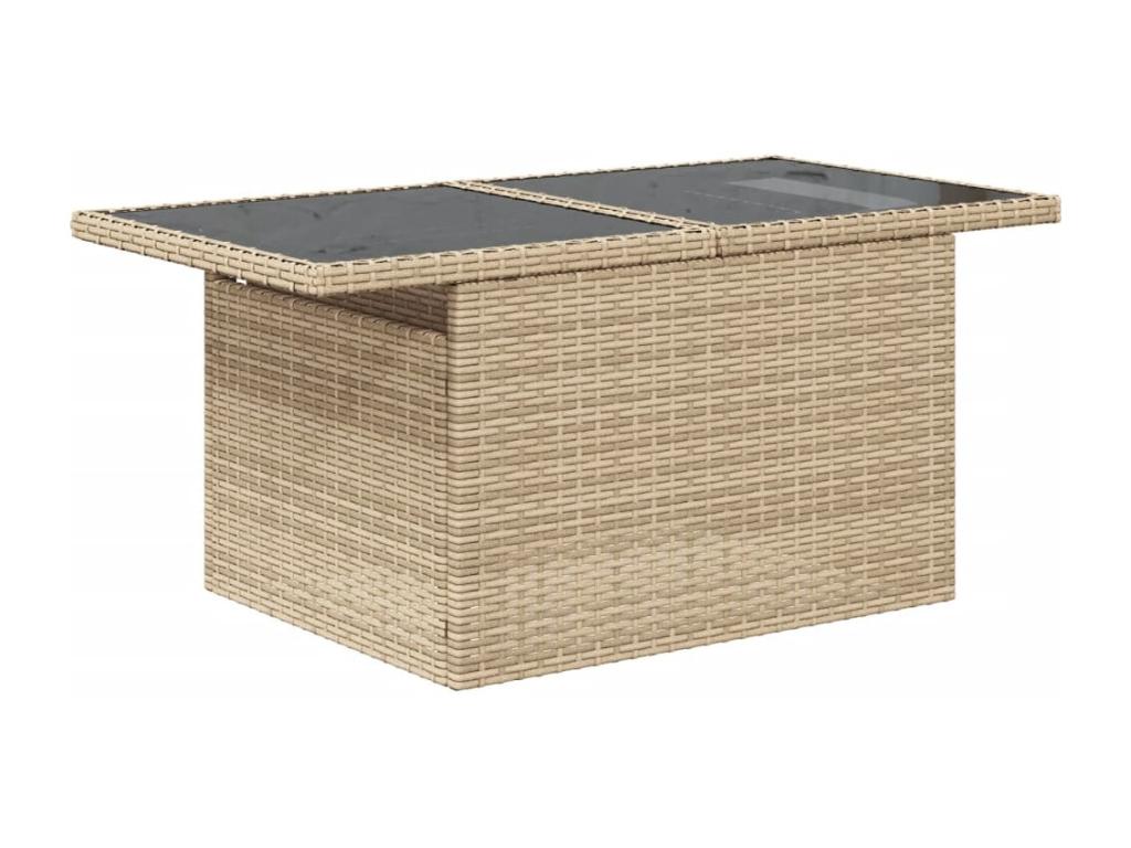 Salon de jardin avec coussins 8 pièces beige résine tressée BOZH45627