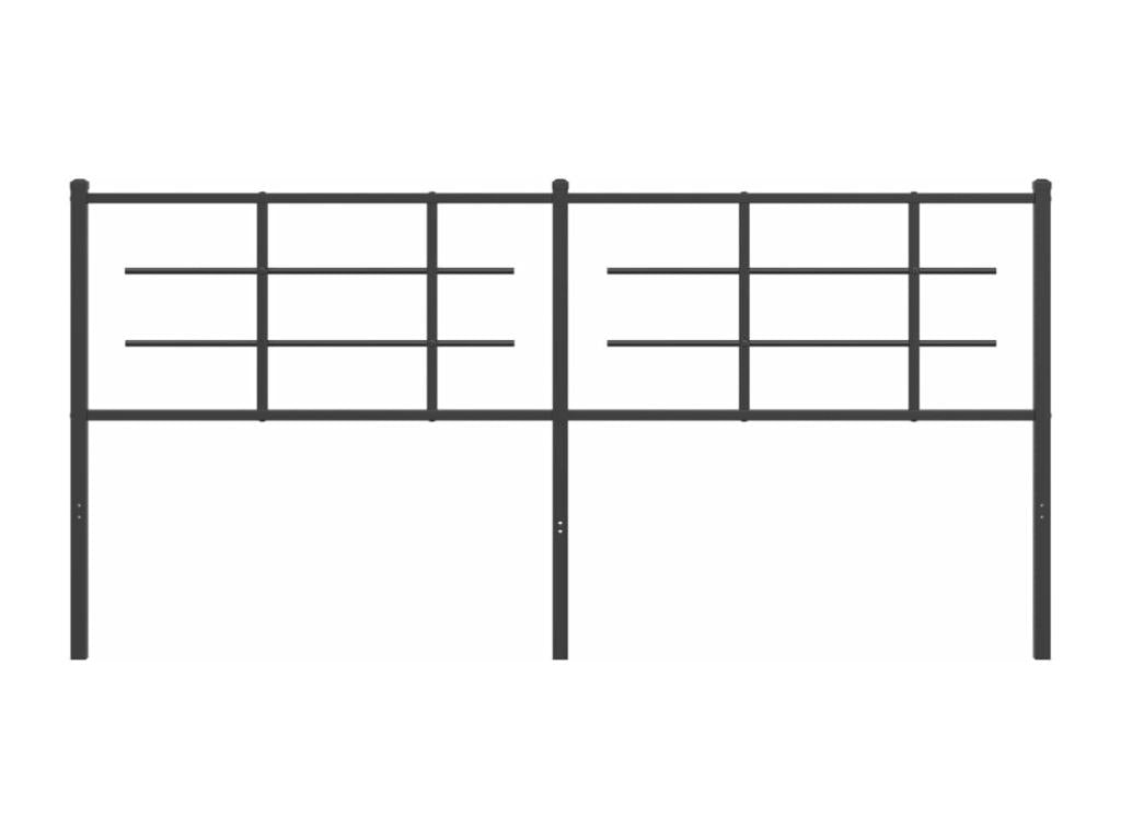 Tête de lit métal noir 180 cm EQBU49125