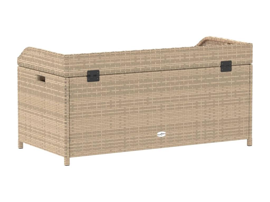 Banc de rangement méNobellea beige résine tressée et bois d'Nobellea FVOZ92091