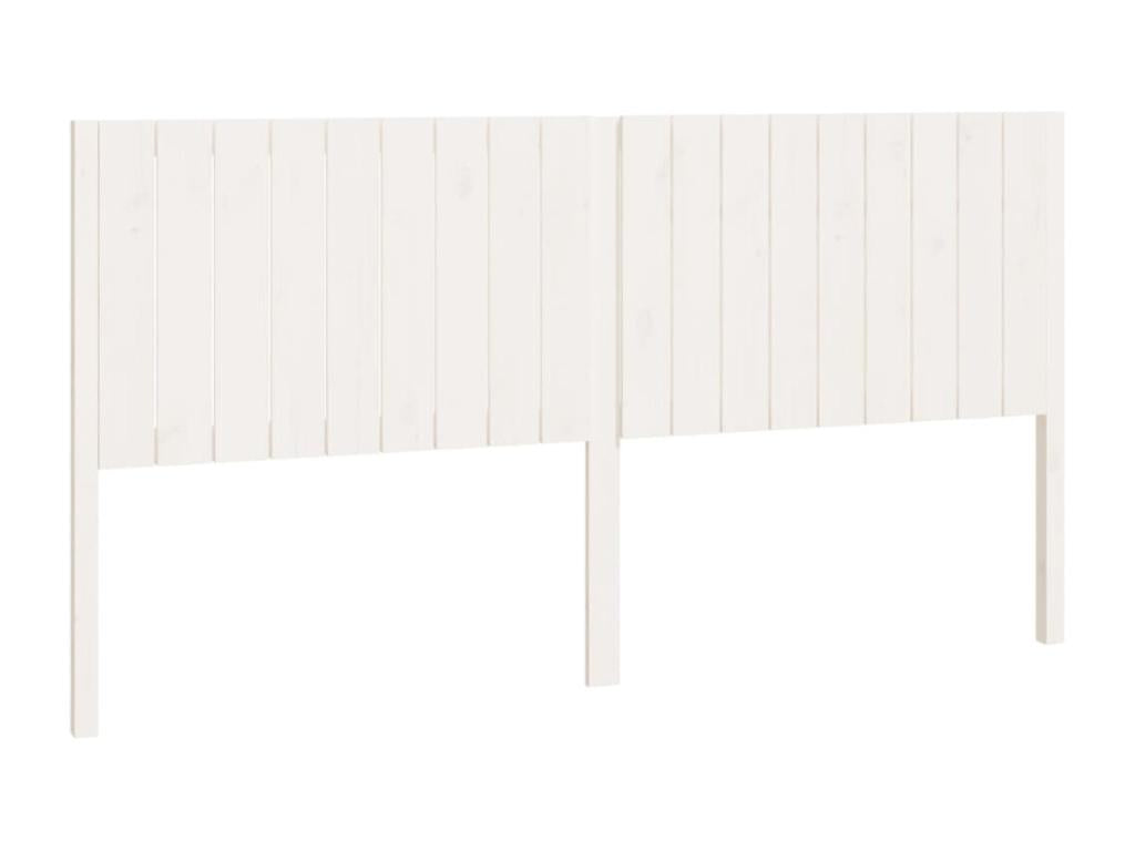 Tête de lit blanc 185,5x4x100 cm bois massif de pin RMSW85738
