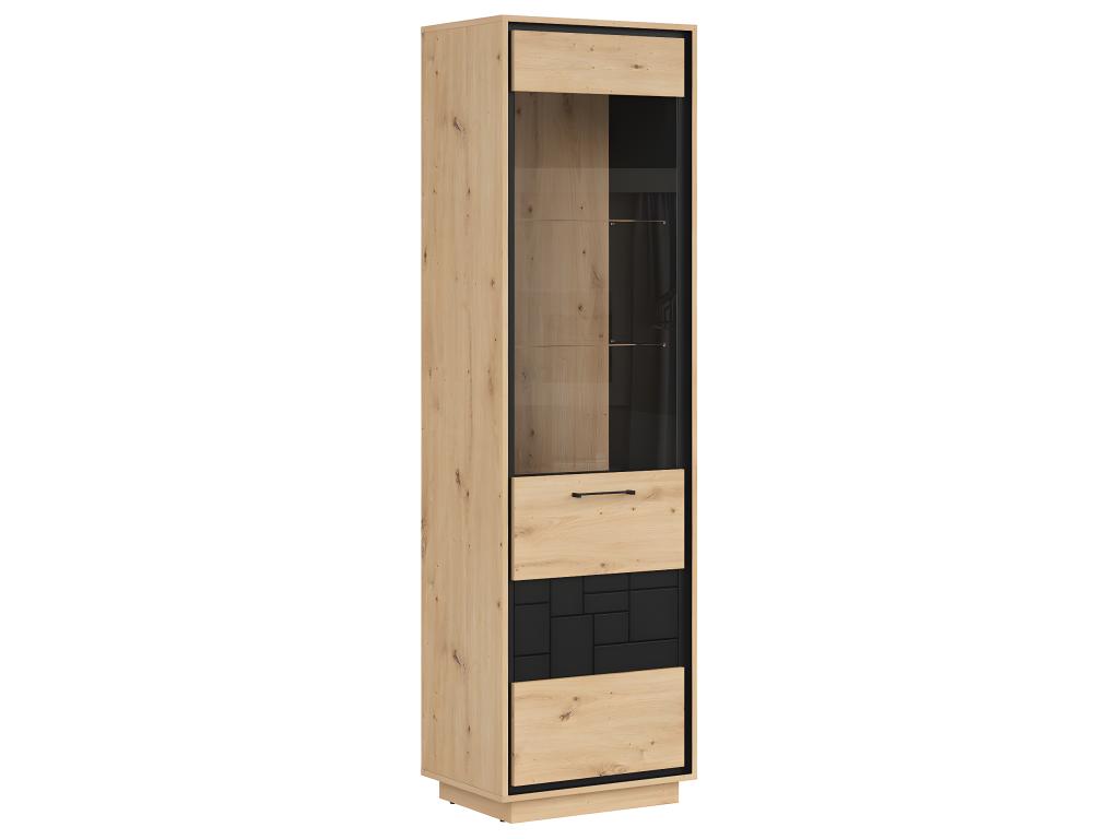 Vitrine 1 porte Dekonao Bois et Noir AIKZ55621
