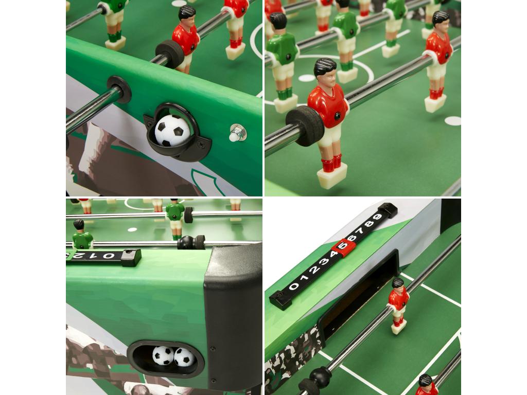 Table de Dekonao-pied d'intérieur pliable - 22 figurines - 3 balles incluses - 2 à 4 joueurs OUOS35309