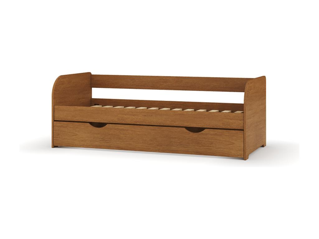 Lit banquette gigogne 80x190 cm bois massif noisette Dekonao OKIX84900