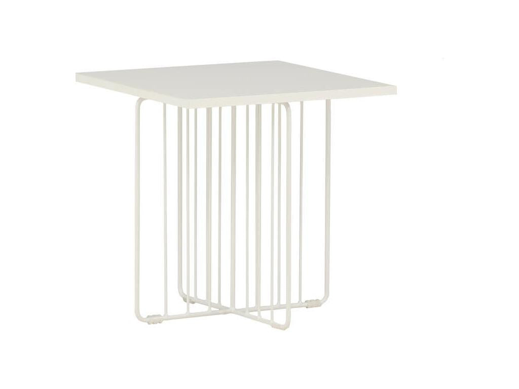 Table d'angle Dekonao 40x40cm blanche. JUPF79859