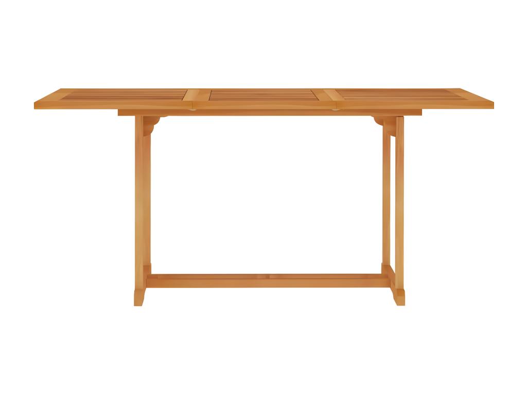 Dekonao Premium - Table de jardin 150x90x75 cm Bois de teck massif LUIK59083