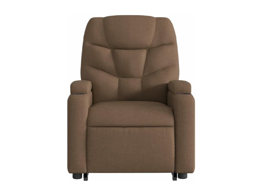 Fauteuil de massage inclinable Marron Tissu MUQG48679