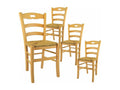 Dekonao - Lot de 4 Chaises Naturelles et Assises en Paille WSXX51926