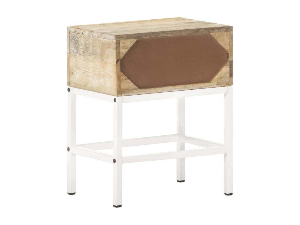 Table de chevet 40x30x50 cm Bois de manguier massif VLUG56078