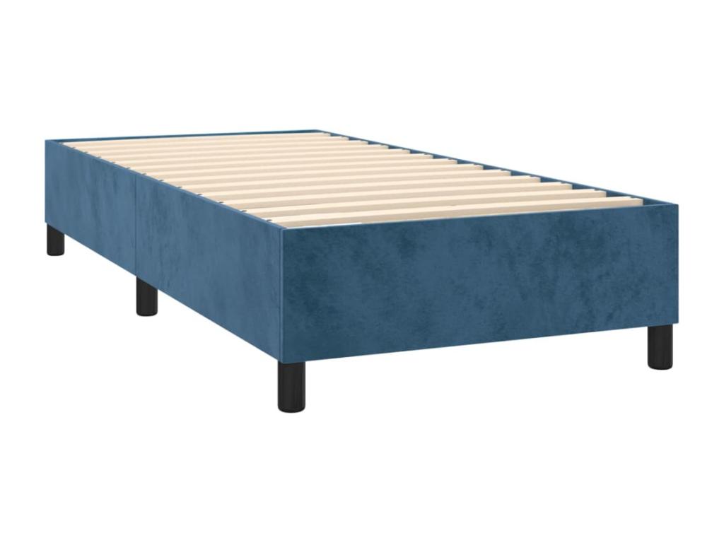 Sommier à Dekonao de lit avec matelas et LED Bleu foncé 80x200cm WMXG06924