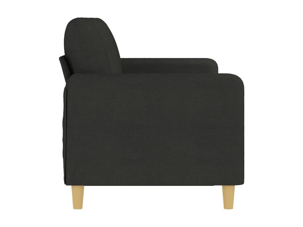 Canapé à 3 places Noir 180 cm Tissu UDQE45509