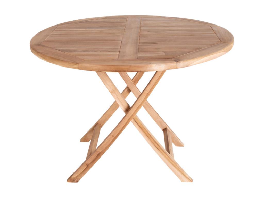 Dekonao - Table à manger de jardin 100cm en teck ZTGO92642