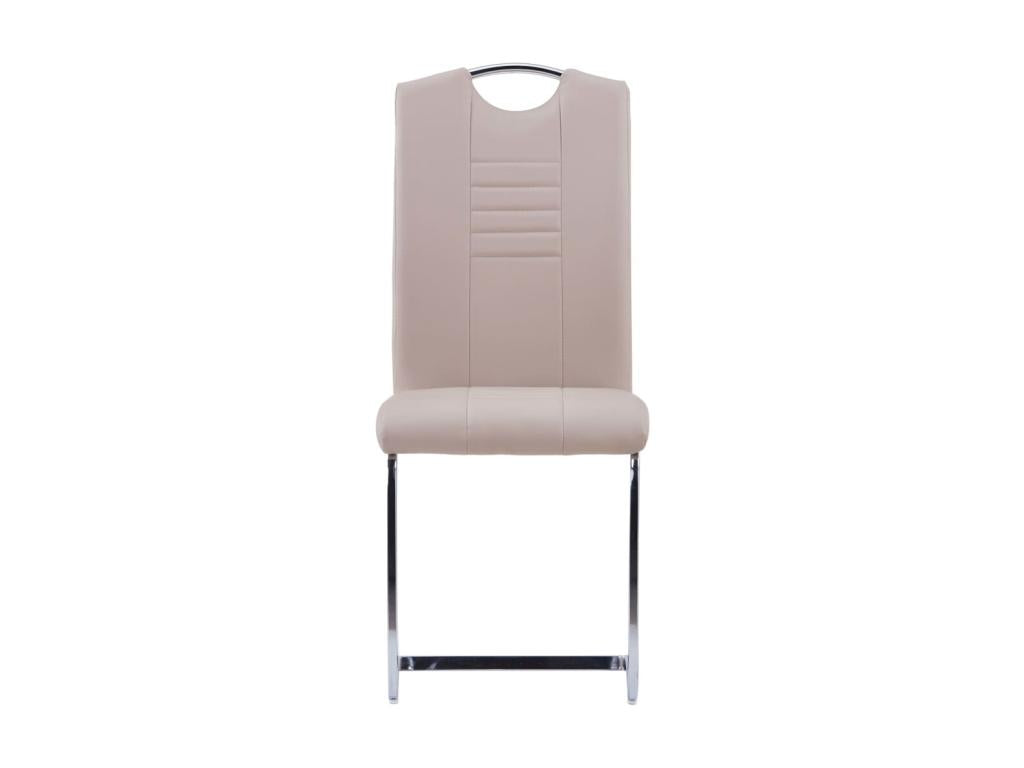 Ensemble de salle à manger 11 pcs Similicuir Cappuccino 2 QZIX52084