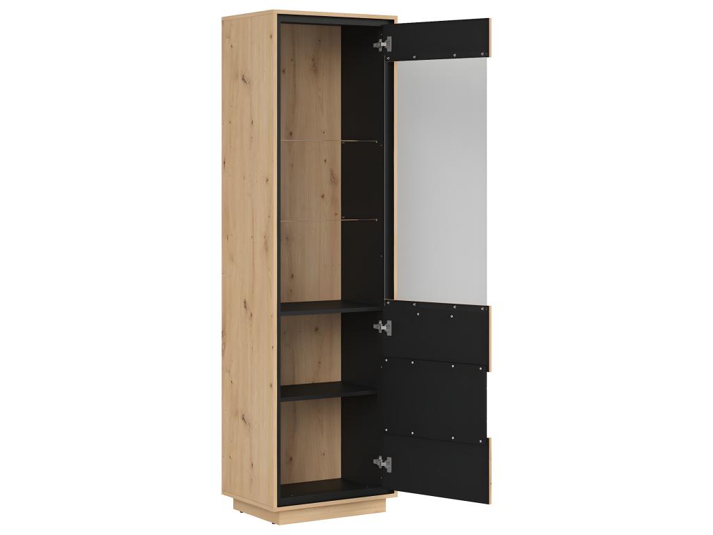 Vitrine 1 porte Dekonao Bois et Noir AIKZ55621
