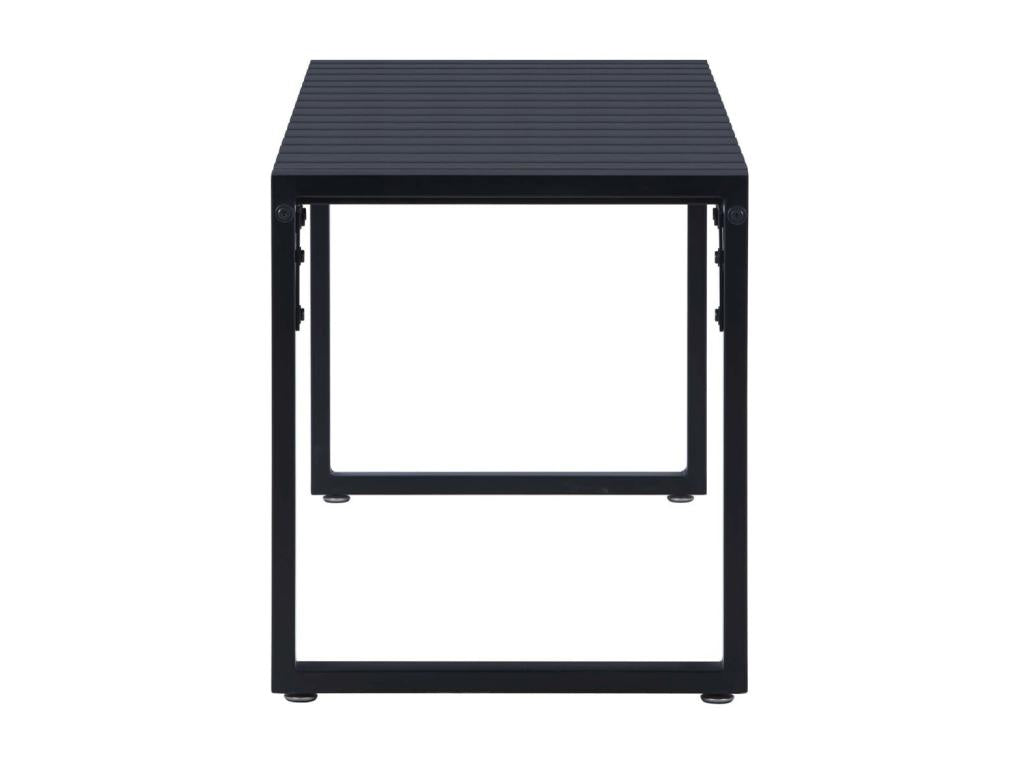 Banc de jardin 120.5cm Panneau PS Noir KUGF66264