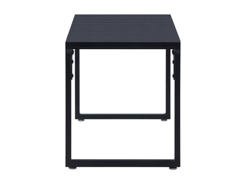 Banc de jardin 120.5cm Panneau PS Noir KUGF66264