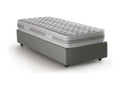 Lit simple Dekonao Lit coffre avec revêtement en tissu Made in Italy Ouverture frontale avec matelas 80x200 cm inclus Gris EKLH03784