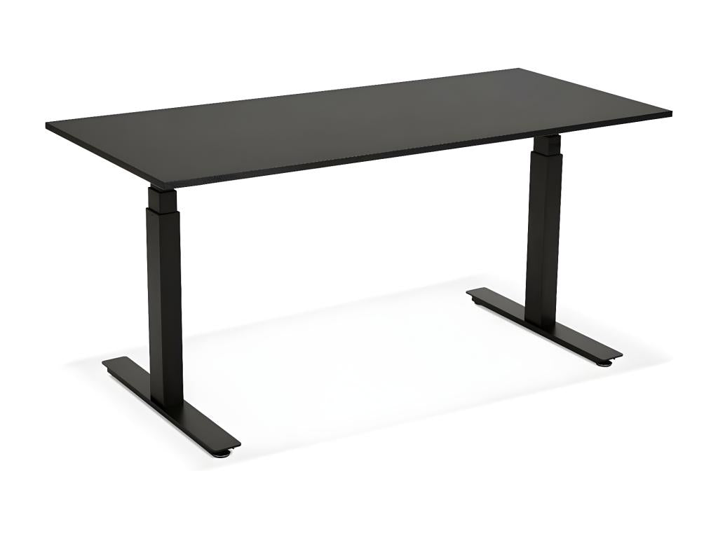 Bureau Design Réglable Électrique 160cm Noir CAHU42006