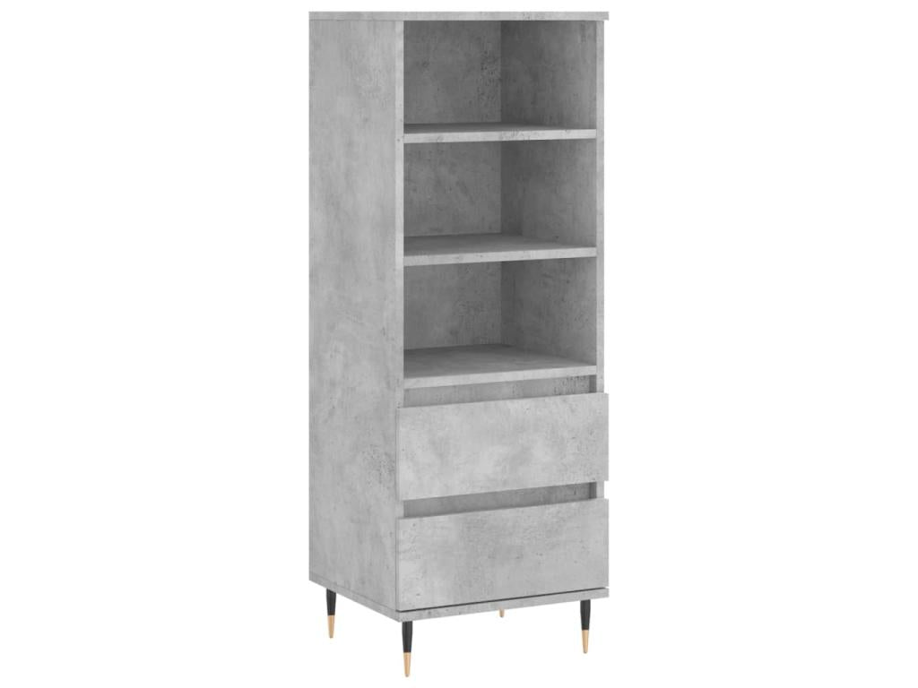 Buffet haut Gris béton 40x36x110 cm Bois d'ingénierie HDUH03646