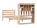 Lit bibliothèque sans matelas 75x190 cm bois de pin massif GBPJ95976
