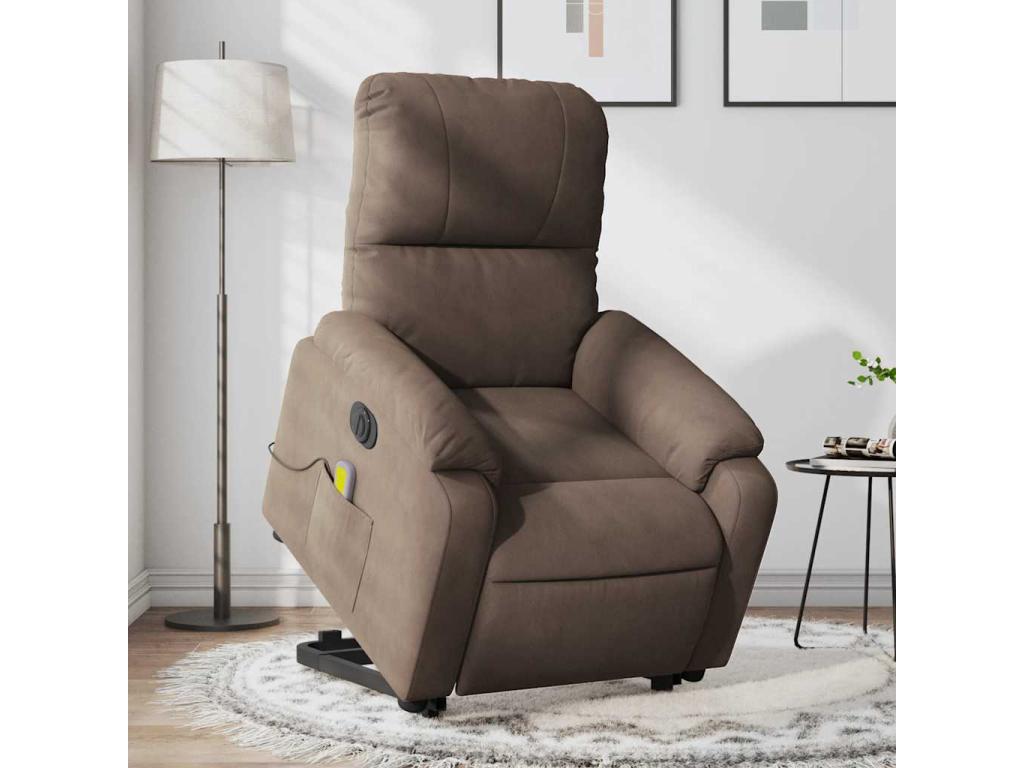 Fauteuil inclinable de massage électrique marron ZIYJ86410
