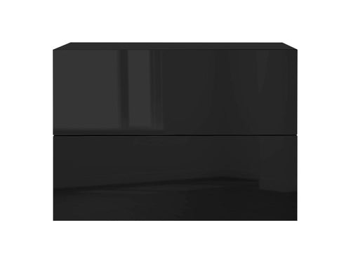 2x Table de nuit suspendue 2 tiroirs commode table de chevet noir Dekonao LJEV56147