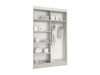 Armoire Dekonao 103 Blanc 200x100x62cm Portes d'armoire Glissement BGFD19461