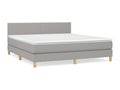 Lit à sommier tapissier avec matelas Gris clair 180x200cm Tissu ELTJ83909