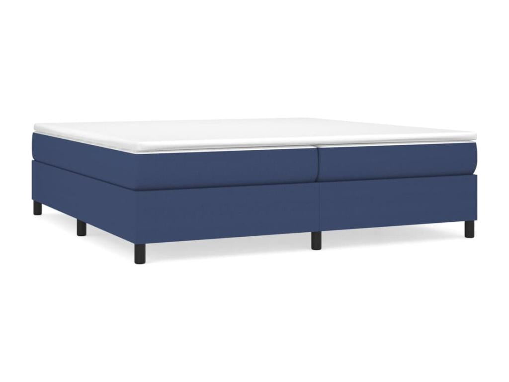 Lit à sommier tapissier avec matelas Bleu 200x200 cm Tissu CBDT15266