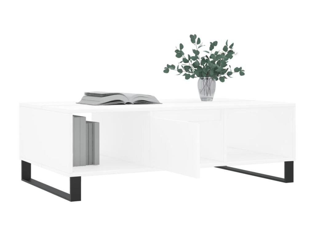 Table basse blanc 104x60x35 bois d'ingénierie RPCG49165