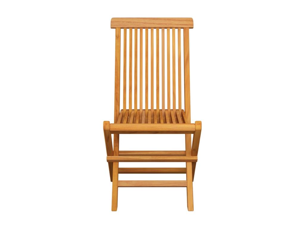 Chaises pliables de jardin 6 pièces Bois de teck solide AWYW06461