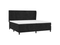 Sommier à Dekonao de lit et matelas Noir 200x200 Velours ZJWZ24209