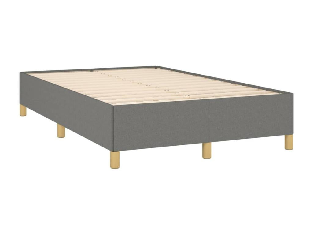 Sommier à Dekonao de lit avec matelas gris foncé 120x190cm tissu XASA73653
